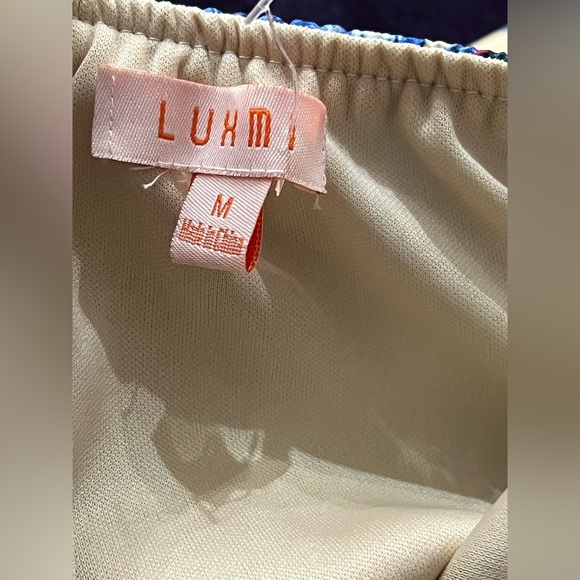 LUXMI Strapless Tropical Floral Tiki Dress Tulle size Medium (small) New Pinup - Picture 9 of 10